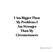 Law of Attraction Affirmations (@affirmationnetwork) - I Am Bigger Than My Problems I Am Stro… | Positive affirmations, Law of attraction affirmations, Affirmations