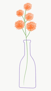 Download Premium Png Of Orange Doodle Flowers In Vase On Transparent Flower Doodles Flower Illustration Doodles