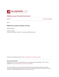 Bathroom Laws as Status Crimes