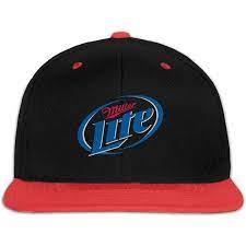 Hip Hop Baseball Cap Busch Light Busch Latte Beer Contrast Flat Bill Brim Sun Hat Red Red C018uk Sun Hats Baseball Cap Hats