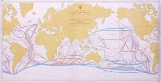 Sailing Ship Routes Of The World Paper Wall Map Admiralty