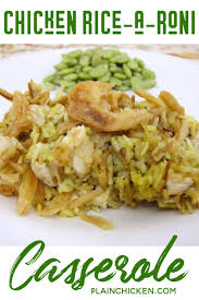 Chicken Rice A Roni Casserole Great Weeknight Chicken Casserole Everyone Cleaned Their Plat In 2020 Plain Chicken Recipe Baked Chicken Recipes Easy Chicken And Rice