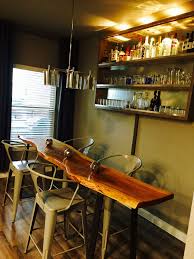 Live Edge Dining Table And Wall Mounted Bar Live Edge Dining Table Wall Mounted Bar Table