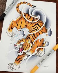 Neojapanese Tiger Tiger Tattoo Design Tiger Tattoo Sleeve Japanese Tiger Tattoo