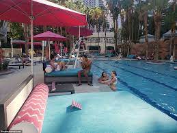 First Las Vegas Pool Party Takes Place After 78 Days Of Lockdown As Hotel Casinos Open Daily Mail Online