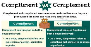 Compliment Vs Complement Difference Between Complement Vs Compliment Confused Words Confusing Words Learn English Words Commonly Confused Words