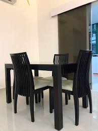 Buy 100% pure sheesham wood dining table set. Dining Table Set Tempered Glass Dining Table And 4 Chairs Furniture Tables Chairs On Carousell