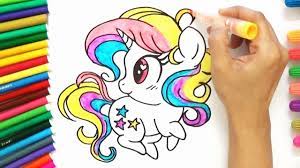 how to draw a cute pony unicorn for kids d4k unicorn drawing cute drawings for kids art drawings for kids