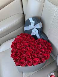 Maybe you would like to learn more about one of these? 50 Red Roses Arrangement In Heart Box In Miami Fl Luxury Flowers Miami