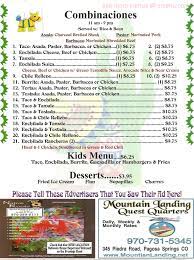 Online Menu of Chavolos Taqueria Restaurant, Pagosa Springs, Colorado,  81147 - Zmenu