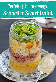 Schichtsalat Im Glas Schichtsalat Salat Lebensmittel Essen