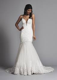Spaghetti Strap Lace And Tulle Mermaid Wedding Dress Love By Pnina Tornai Lace Princess Wedding Dresses Wedding Dresses Kleinfeld Lace Mermaid Wedding Dress