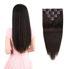 Blond extensions are available in shades of ash blonde, beach blonde, dirty blonde, and. Amazon Com Real Clip In Hair Extensions Dark Brown 8 Pieces Premium Womens Straight Double Weft Thick Remy Hair Extensions Clip In On Human Hair For Short Hair 12 12