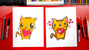 They have to be pink, they have to be red, or they have to be chocol. How To Draw The Cutest Valentine S Day Kitten Ever Art For Kids Hub