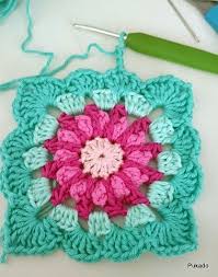 Lamode 4 Squared Hole Pink Buttons 28mm Crochet Blanket Tutorial Crochet Patterns Crochet Crafts