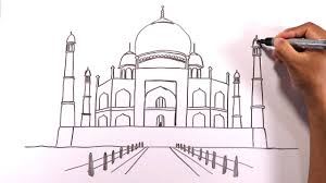 Our easy drawing ideas are based on simple lines and shapes. Learn How To Draw The Taj Mahal Monument Youtube