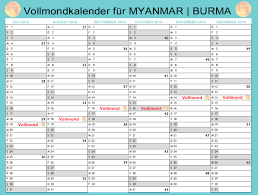 ‖⭐►wann ist vollmond im jahre 2021? 2016 Vollmondkalender In Myanmar Burma Myanmar Reisetipps