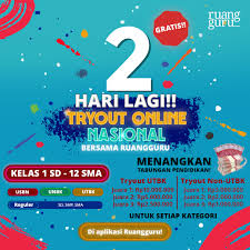 Cara daftar ruang guru diskon 2020. Bimbel Online Nomor 1 On Twitter 2 Hari Lagi Tryout Online Nasional Bersama Ruangguru Bakal Berakhir Tryout Di Aplikasi Ruangguru Ini Gratis Tenang Masih Ada Waktu Sampai 25 Januari 2020 Eits Kamu