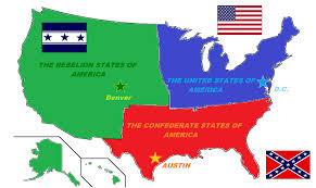 Fictional Map Of The U S A 2nd Civil War Map By Zaduky500 Usa Map Map All World Flags