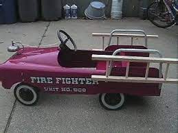 Vintage Amf 508 Fire Truck Pedal Car Original Pedal Cars Toy Pedal Cars Fire Trucks