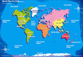 map of the world maps for kids world map with countries kids world map