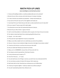 Flirting pick up lines for crush. 22 Math Pick Up Lines Quality Lines To Make The Angles Right Quickly