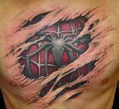 Map with compass 3d tattoo designs on back for men and women. 33 Artistically Real 3d Tattoo Inspirations Godfather Style