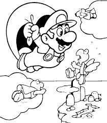 A video game with mario and goomba. Mario Bros Printable Coloring Pages Coloring Home