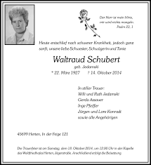 Traueranzeigen von Waltraud Schubert
