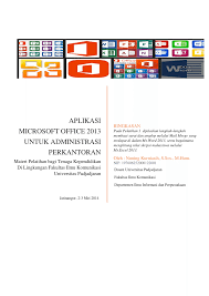 Check spelling or type a new query. Pdf Aplikasi Microsoft Office 2013 Untuk Administrasi Perkantoran