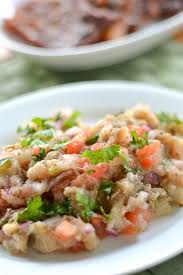 Filipino Style Eggplant Salad Salu Salo Recipes Recipe Filipino Eggplant Recipe Filipino Recipes Salad Dishes