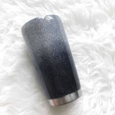 Black And Silver Ombre Tumbler The Black And Silver Glitter Stainless Steel Tumbler Cups Glitter Tumbler Cups Glitter Tumbler Tumbler Cups Diy
