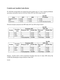 Contoh Analisis Laba Kotor