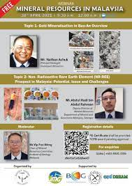 Assistant secretary of examination boards. Webinar Mineral Resources In Malaysia