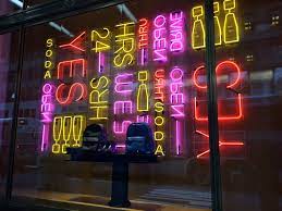 Step Into The Window Neon Convenience Neon Pharmacy Design Shop Window Design