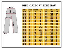 Draggin Jeans Sizing Chart