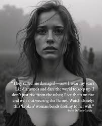 It is always the wounded woman who changes the world—not the untouched, not  the shielded, not the ones who have only read about suffering in books, but  the woman who has lived