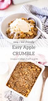 Easy Apple Crumble With Best Crunchy Topping Ever Inquiring Chef Recipe Easy Apple Crumble Apple Crumble Recipe Easy Apple Crumble