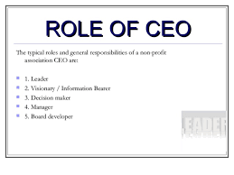 Program directors and business manager job summary the executive director serves as chief executive of abc organization and, in partnership with the board, is responsible for the success of abc. Role Of Ceo
