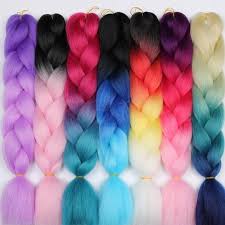 Merisihair 24inch Ombre Braiding Hair Kanekalon Synthetic Crochet Hair Extensions Jumbo Braids 2020 Orgulu Sac Box Braids Hairstyles Ve Golgeli Sac