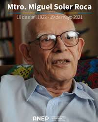 Hoy recordamos la fecha de fallecimiento del maestro Miguel Soler Roca  (1922