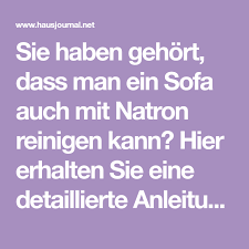 Sofa Reinigen Mit Natron Anleitung In 4 Schritten Sofa Reinigen Reinigen Natron