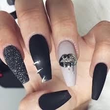 Matte Black Acrylic Nail Designs Ideas Of Perfect Matte Acrylic Nails Naildesignsjournal Com Rocker Nails Matte Acrylic Nails Coffin Nails Designs