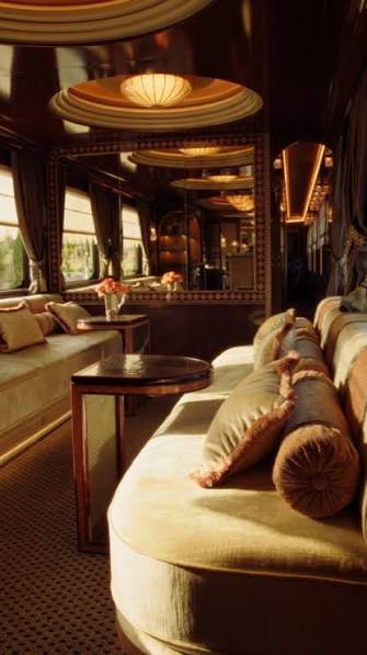 For Dream of the Desert, the Majlis aboard the train is reimagined as the  heart of the journey, not a replica, but a translation of this cultural  space., Materials are tactile and understated, echoing ...