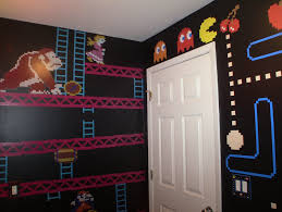 Gamer Bathroom Is Flush With Pixel Art Video Game Bedroom Game Room Game Room Decor