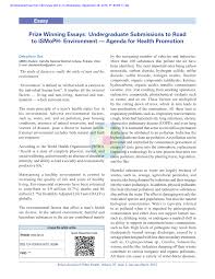 A healthy lifestyle means maintaining a balanced and nutritious diet as well as engaging in sports or other fitness related activities. Pdf Prize Winning Essays Undergraduate Submissions To Road To Ismoph Environment Agenda For Health Promotion