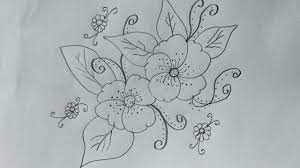 Ada bunga mawar, tulip, matahari hingga sakura. Sketsa Gambar Bunga Belajar Menggambar Youtube