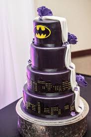 Half Traditional Half Batman Wedding Cake Batman Wedding Cakes Superhero Wedding Cake Funny Wedding Cakes