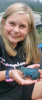 Blue frog spotted in Chance Harbour, New Brunswick