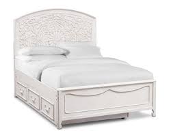 Florence Full Bed With Trundle Antique Linen Full Bed With Trundle Trundle Bed Bedroom Collection